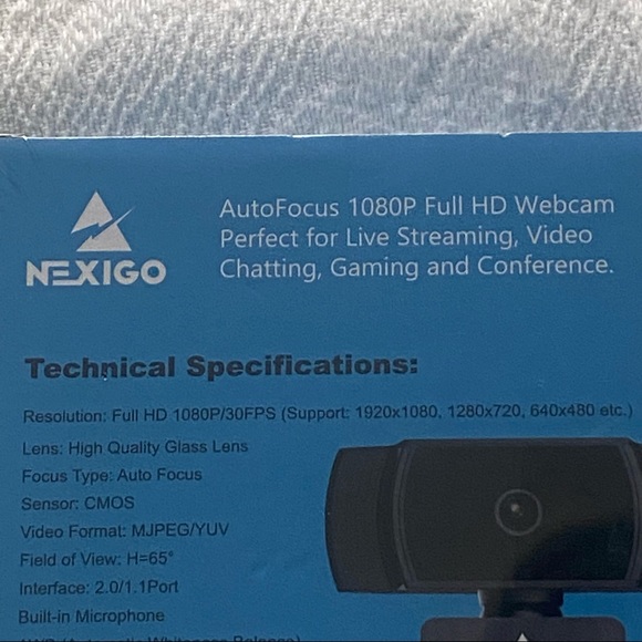 Webcam NEXIGO Auto Focus FHD Webcam N930AF New in package School Meetings Home - Picture 3 of 10